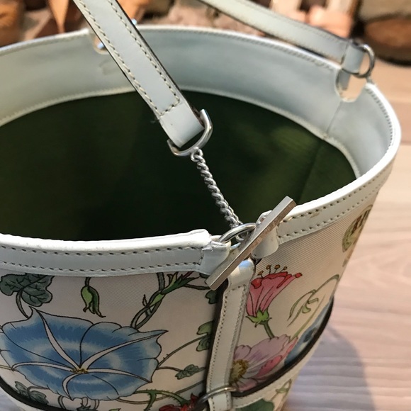 GUCCI | VINTAGE FLORA BUCKET PICNIC BAG - Picture 7 of 8